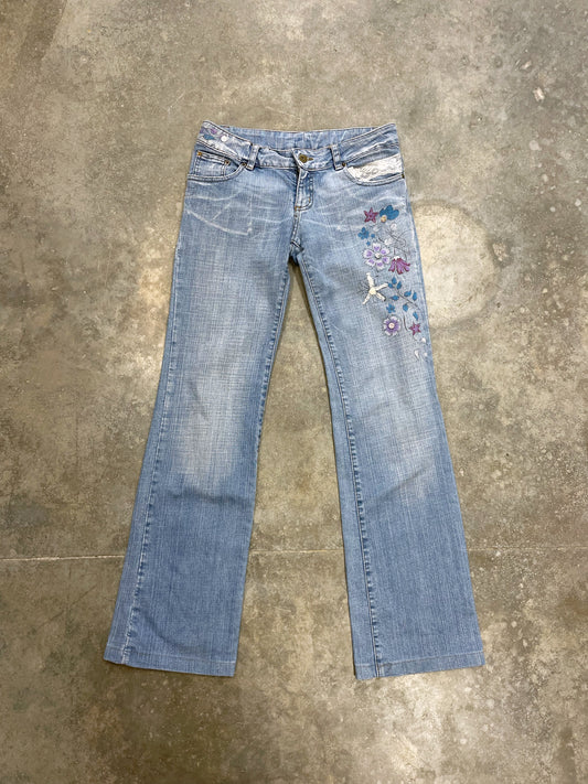Low Rise Flared Jeans