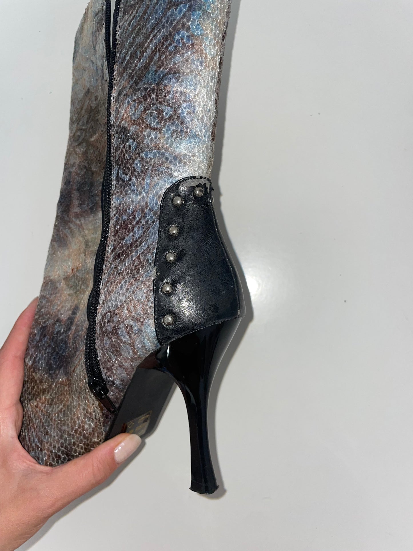 Pointed Toe Textile Boots
