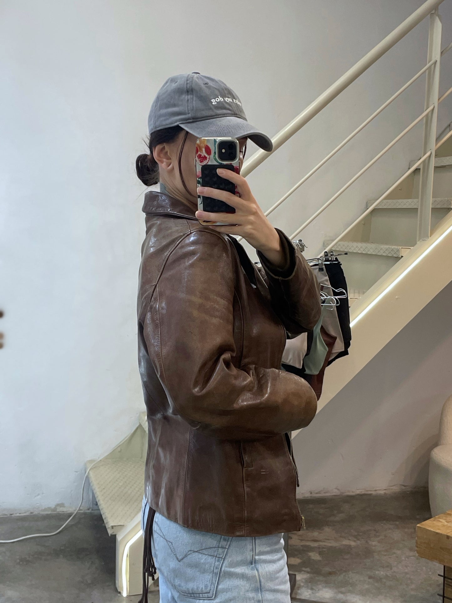 Vintage Natural Leather Jacket