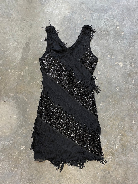 Fringe Sequin Mini Dress