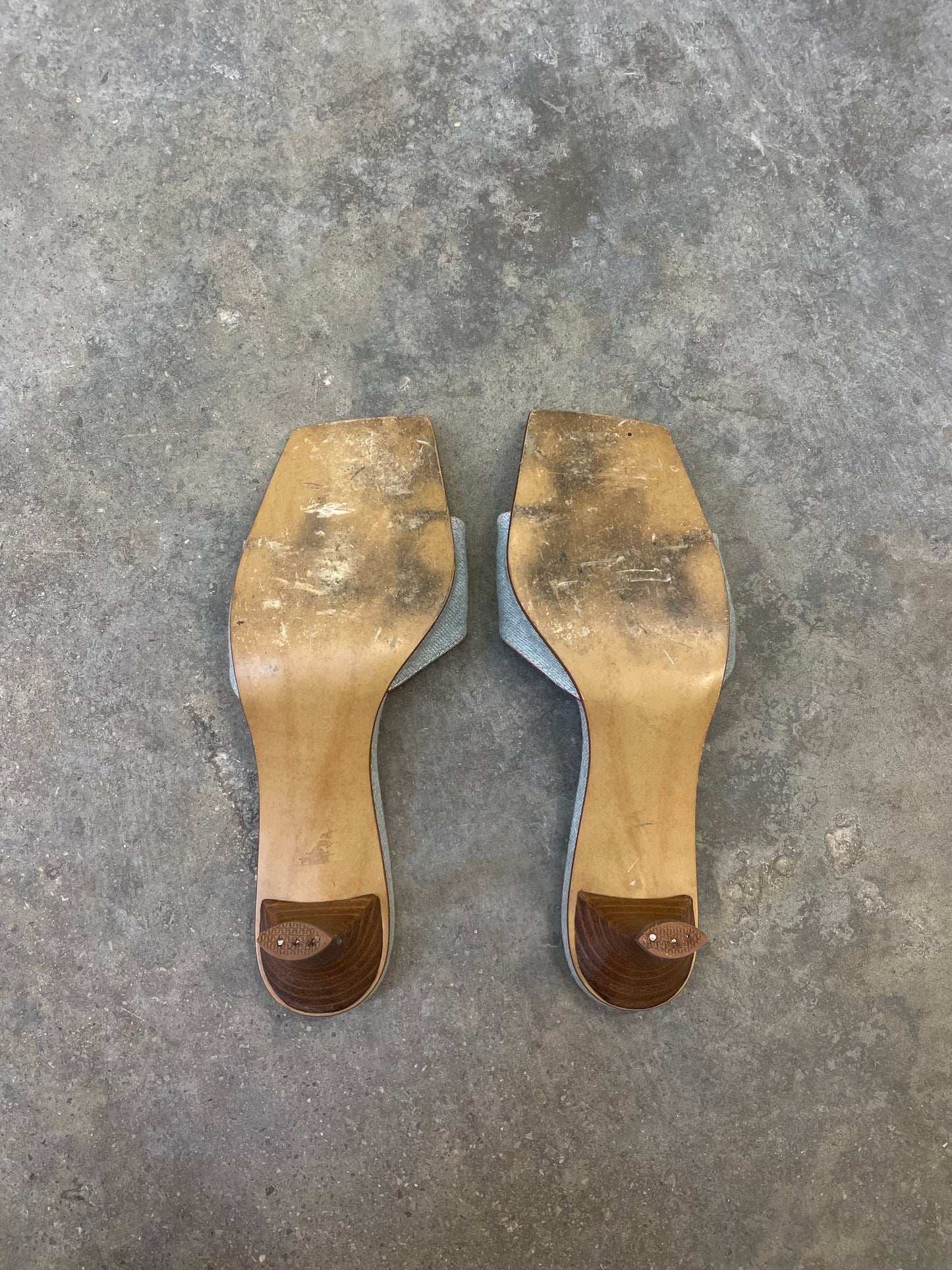 Denim Mules