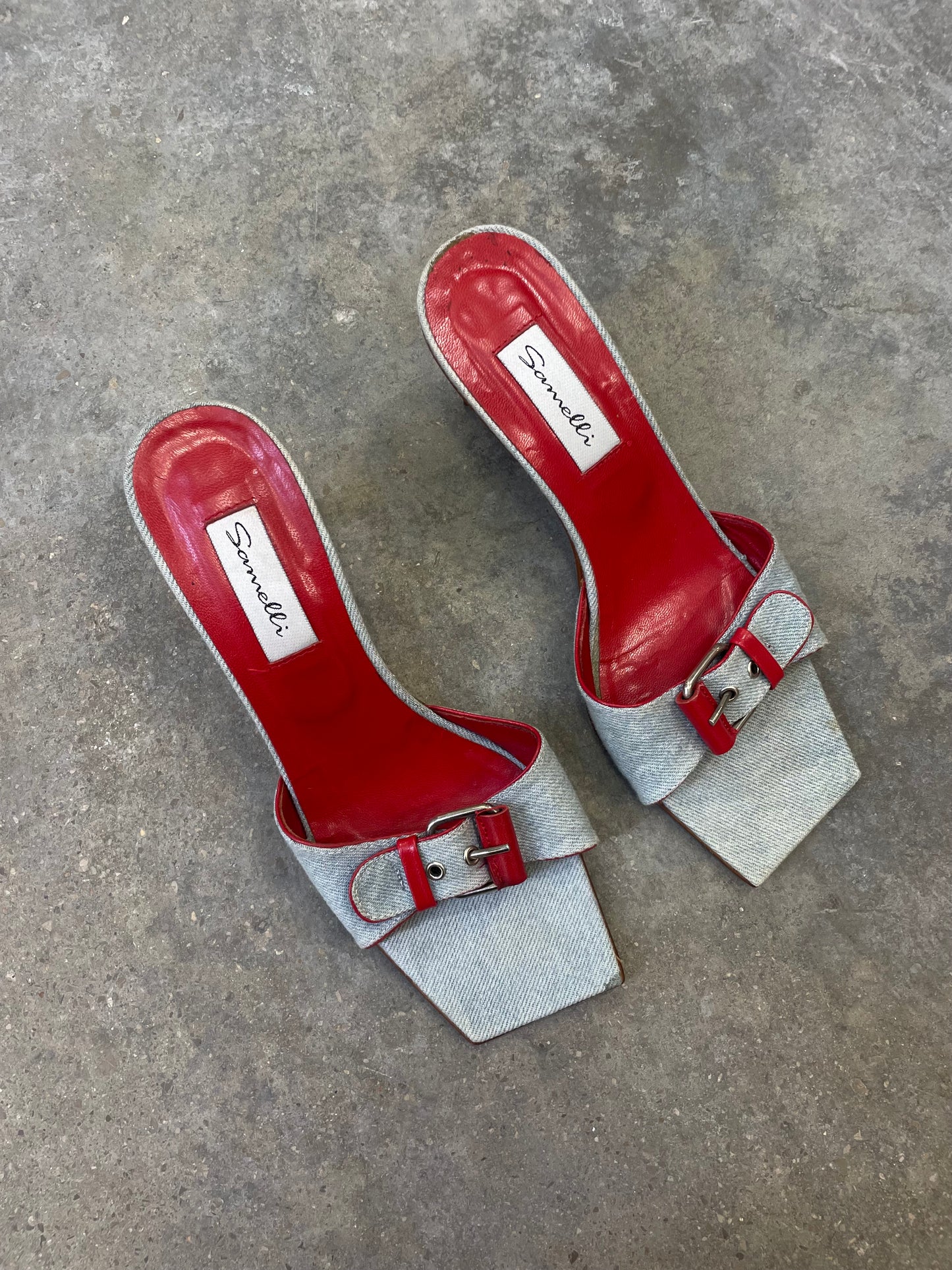 Denim Mules