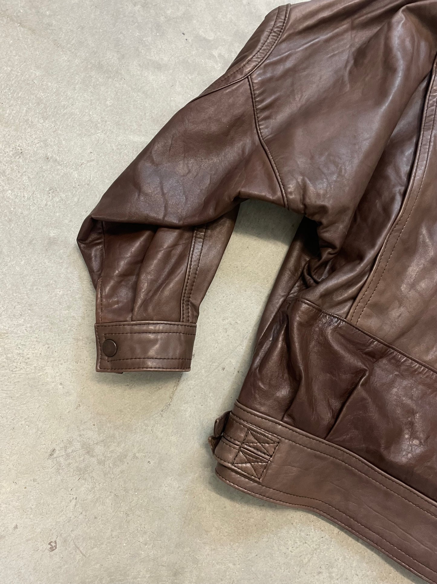 Natural Leather Vintage Bomber