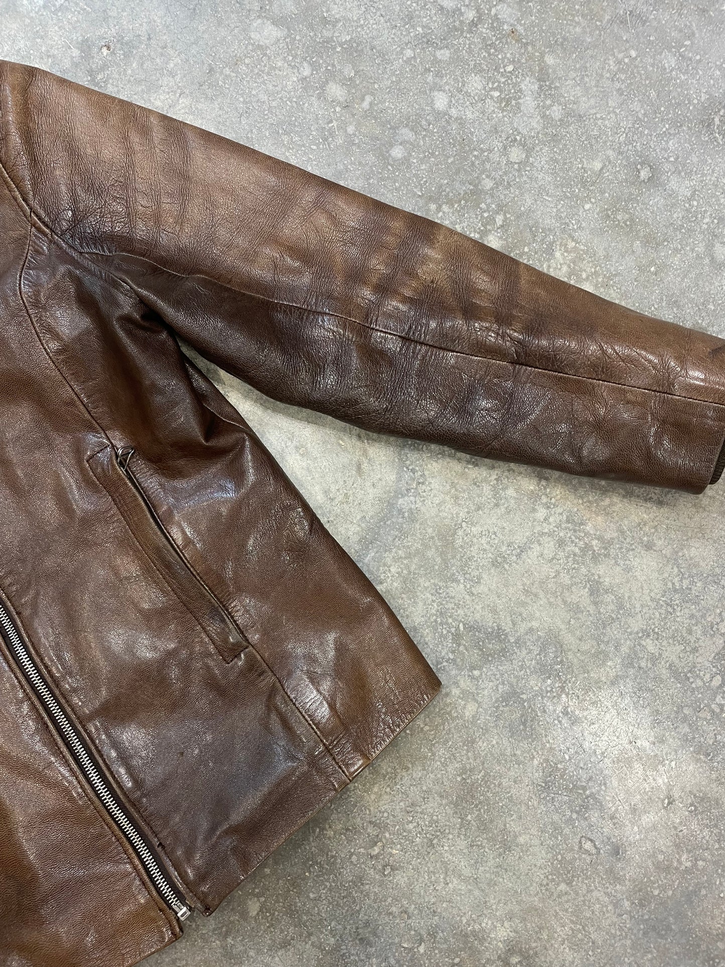 Vintage Natural Leather Jacket
