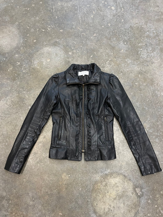 Natural Leather Fitted Jacket