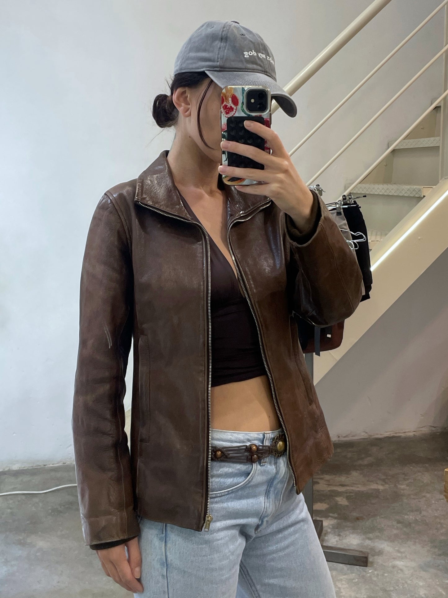 Vintage Natural Leather Jacket