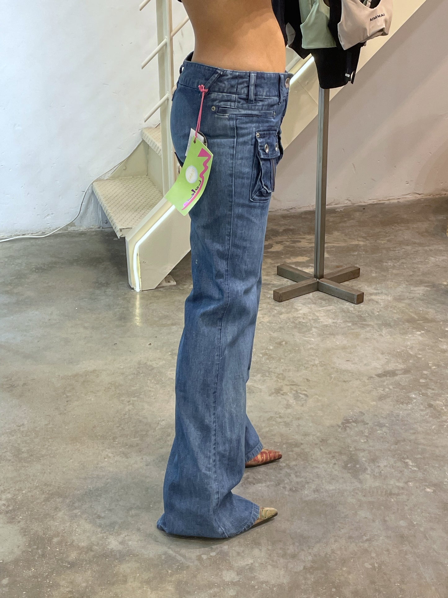 Low Rise Flared Jeans