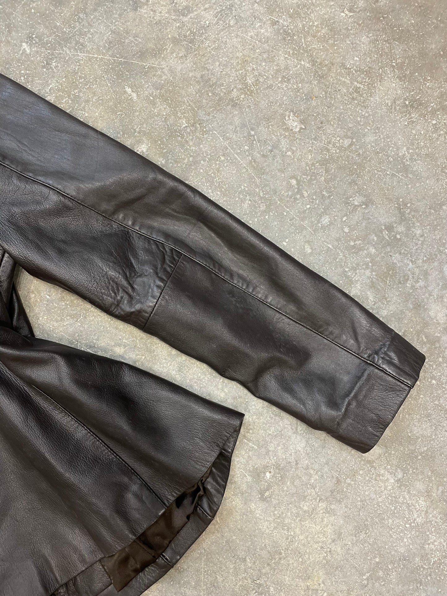 Leather Jacket With a Fur Collar