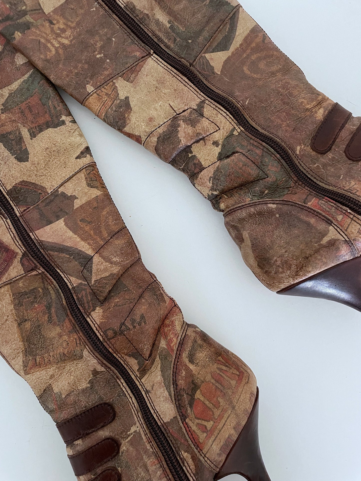 Vintage Natural Leather Boots