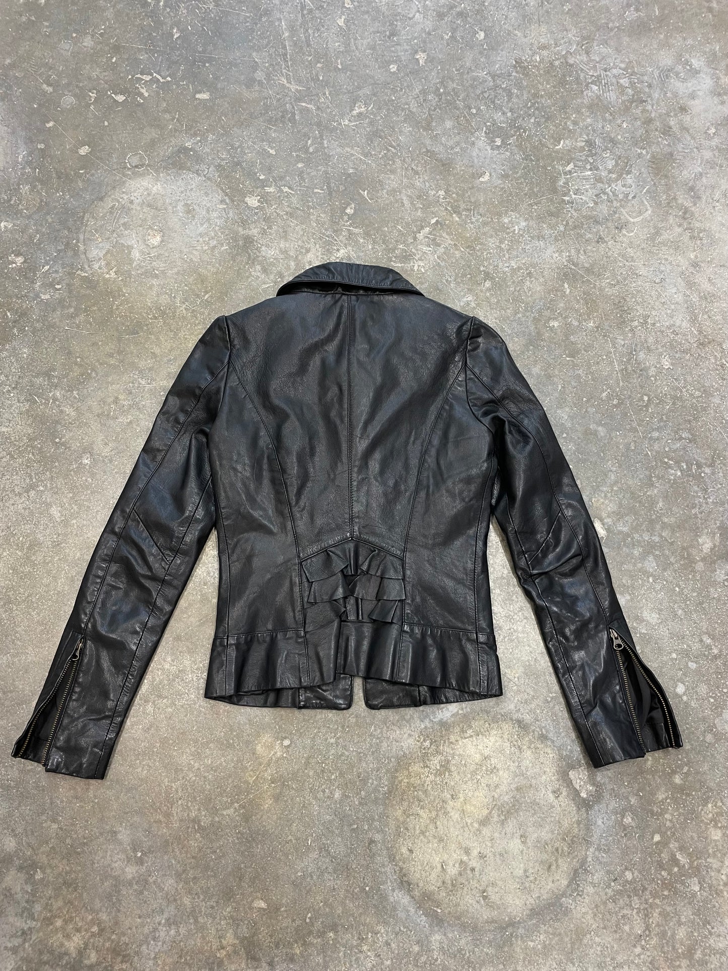Natural Leather Fitted Jacket