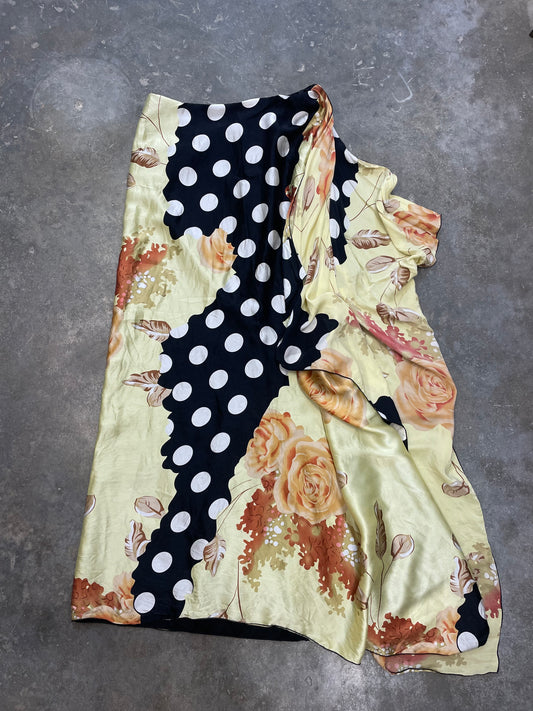Trailing-Hem Maxi Skirt