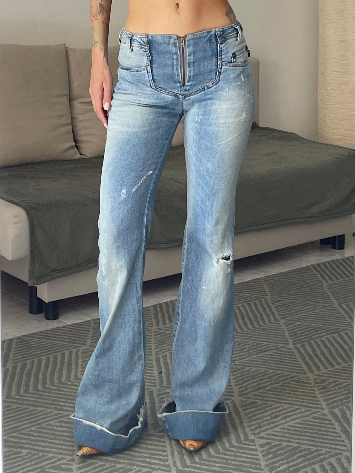 Just Cavalli Vintage Low-Rise Flared Jeans