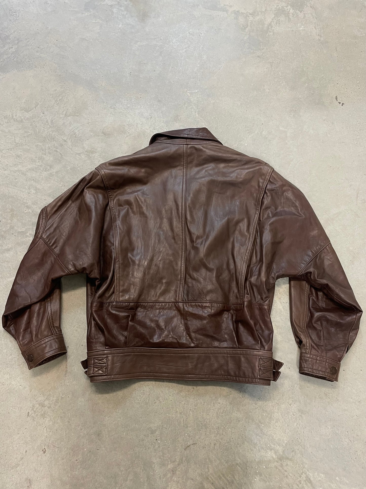 Natural Leather Vintage Bomber