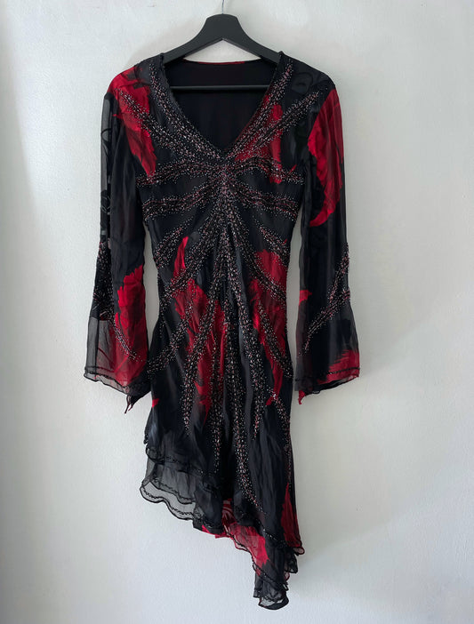 Asymmetrical Beaded Dress