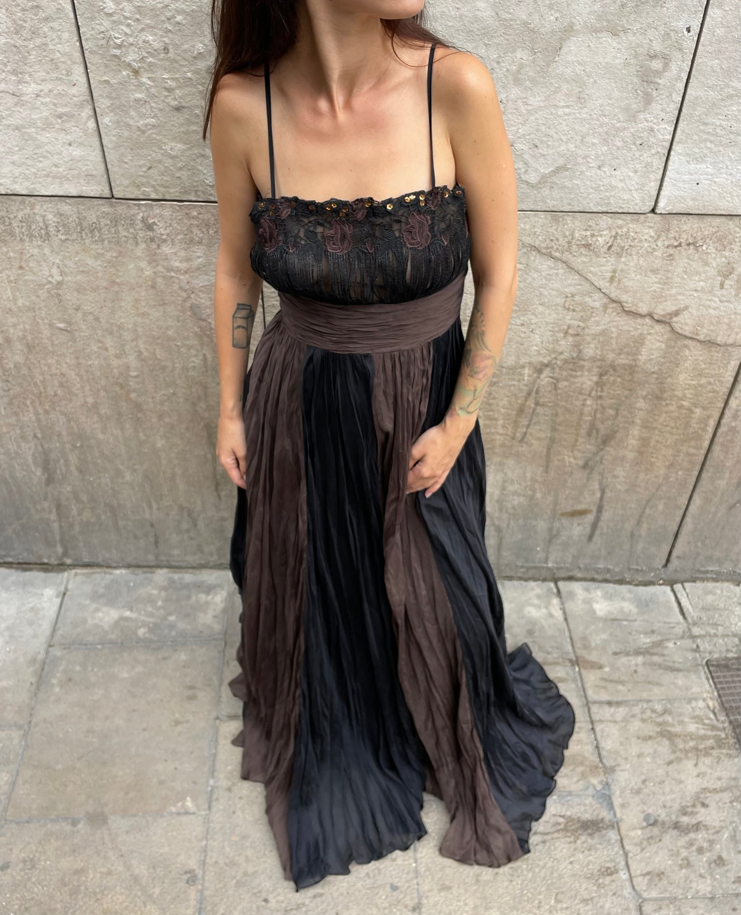 Silk Layered Vintage Dress