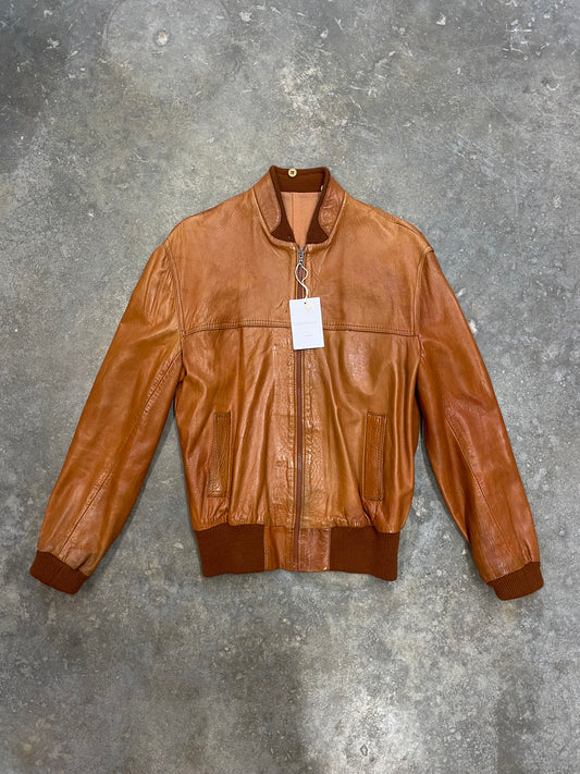 Natural Leather Bomber