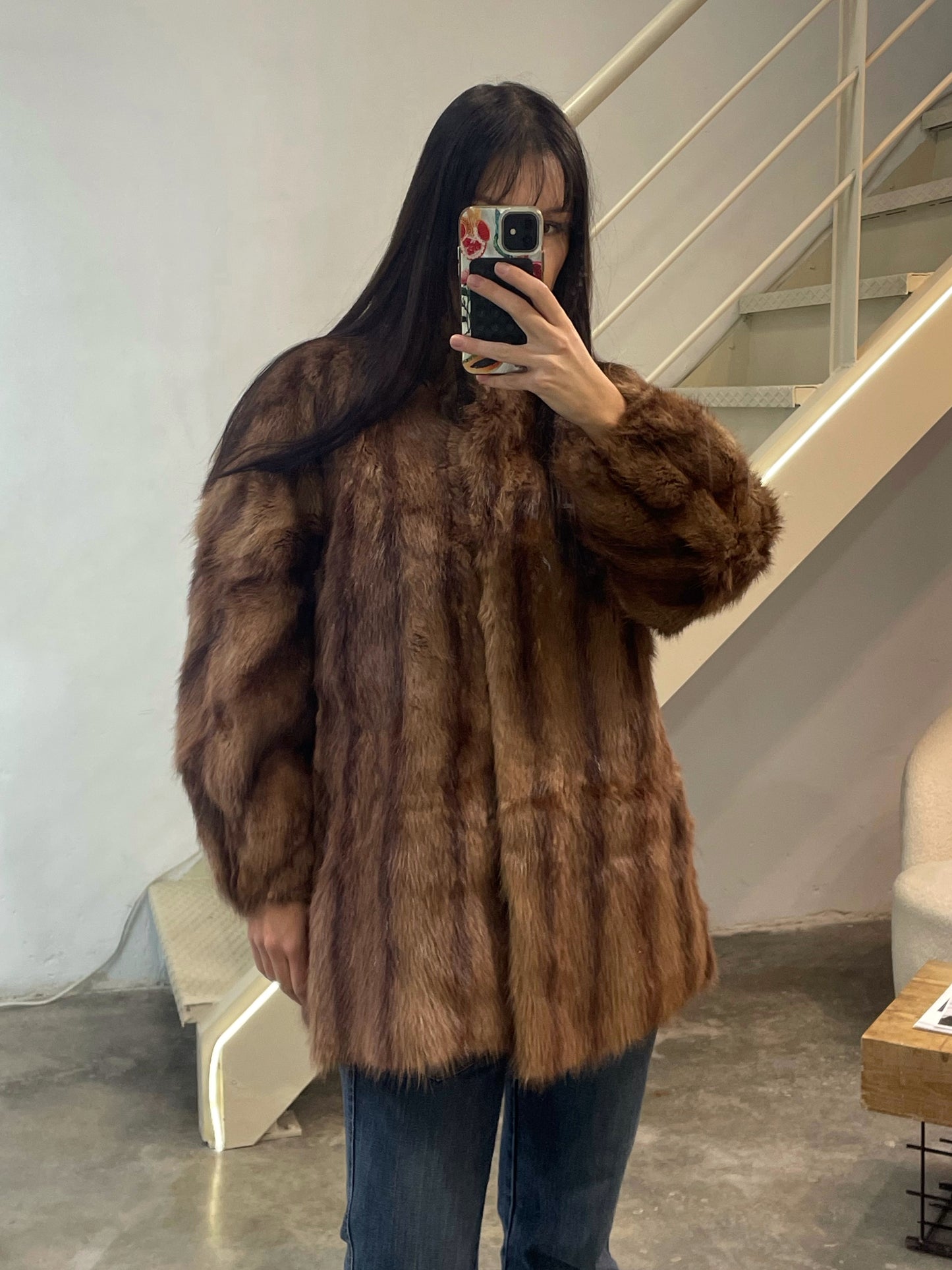 Vintage Natural Fur Coat