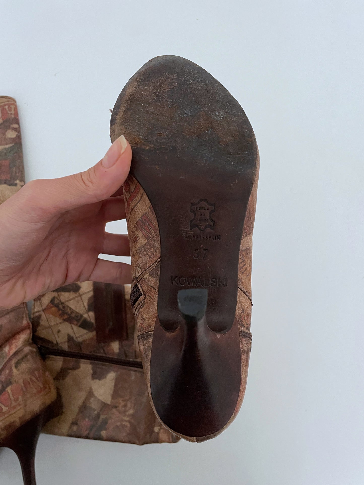 Vintage Natural Leather Boots