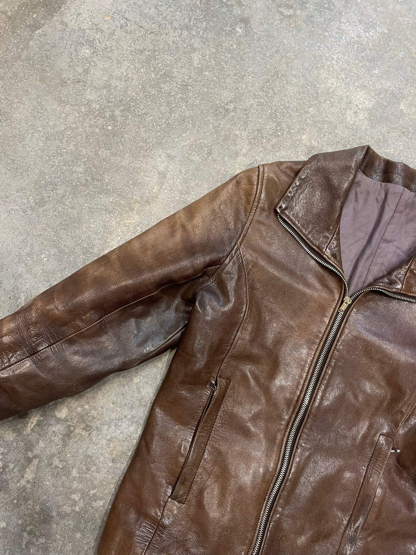Vintage Natural Leather Jacket