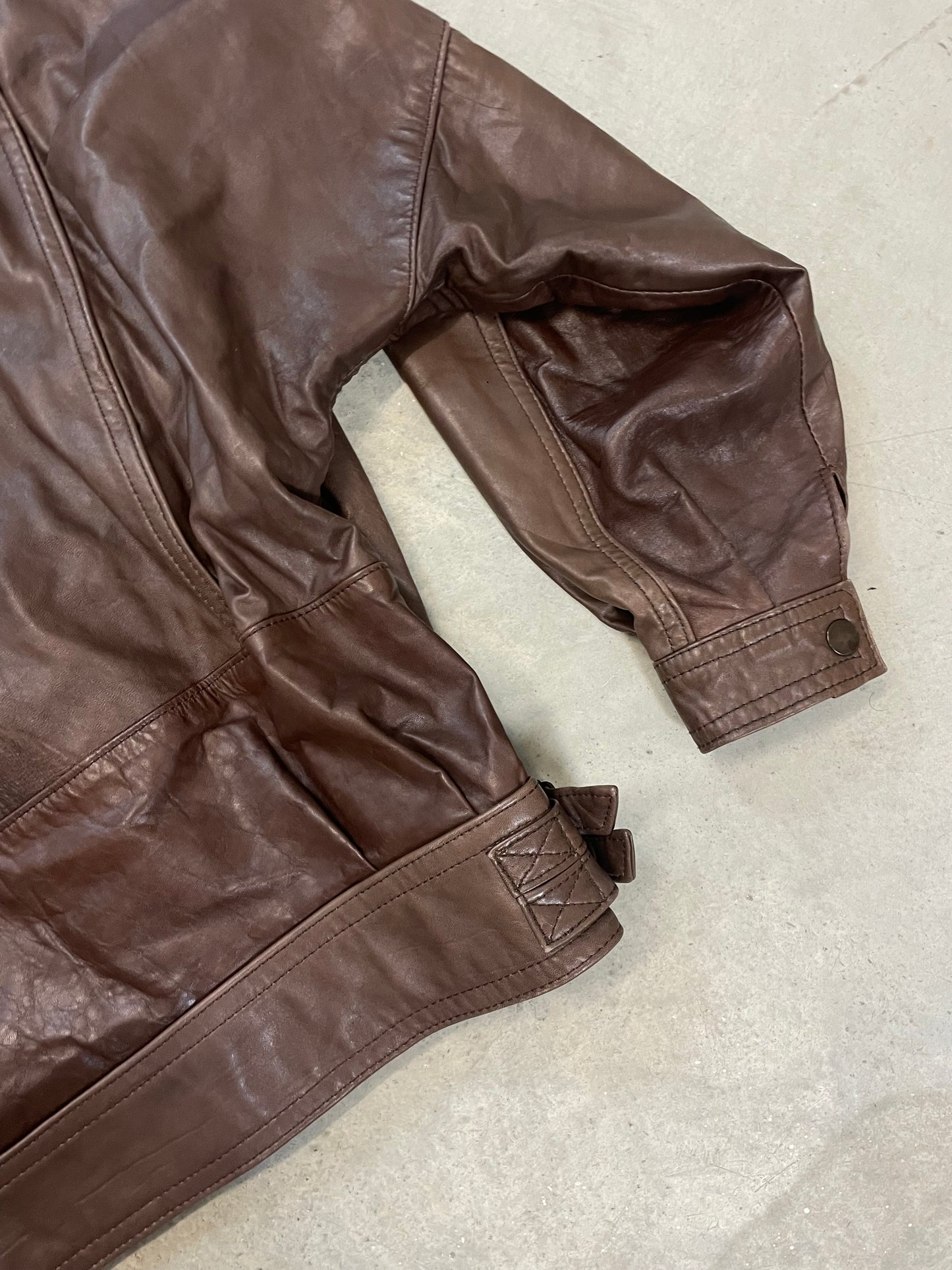 Natural Leather Vintage Bomber