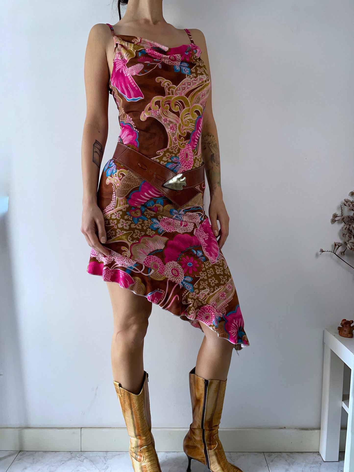 Vintage Asymmetrical Slip Dress