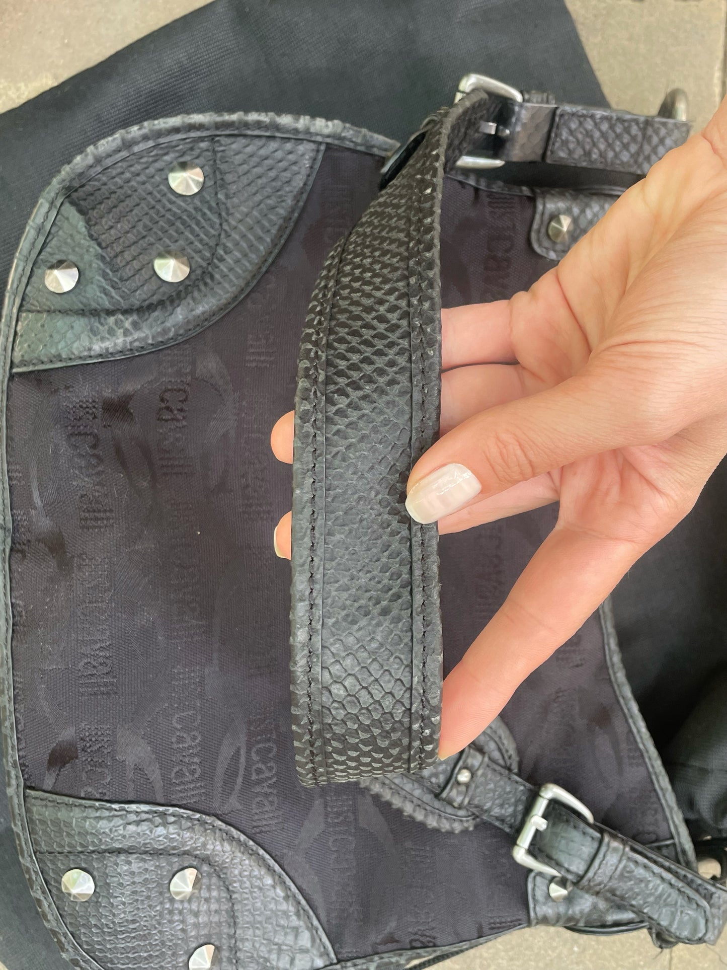 Just Cavalli Black Shoulder Bag