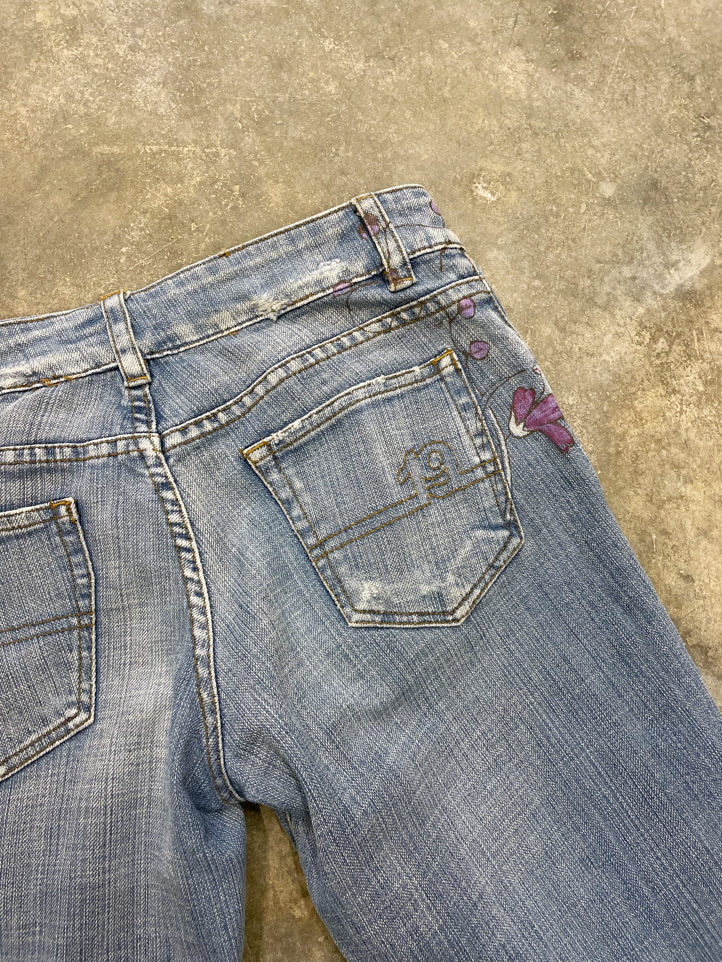 Low Rise Flared Jeans