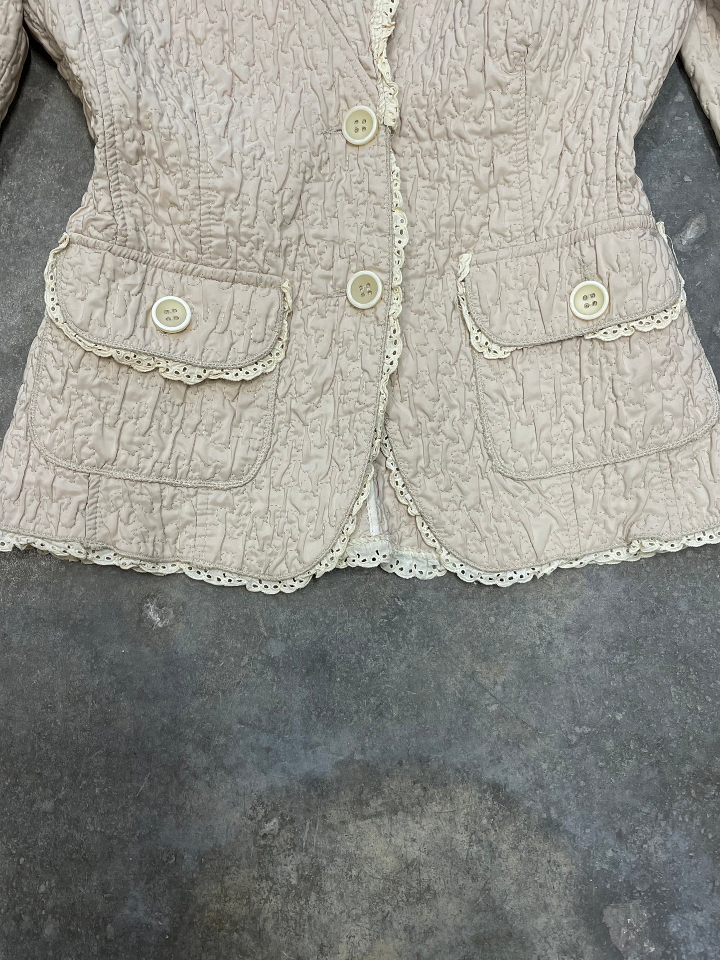 Textured Blouse-Style Jacket