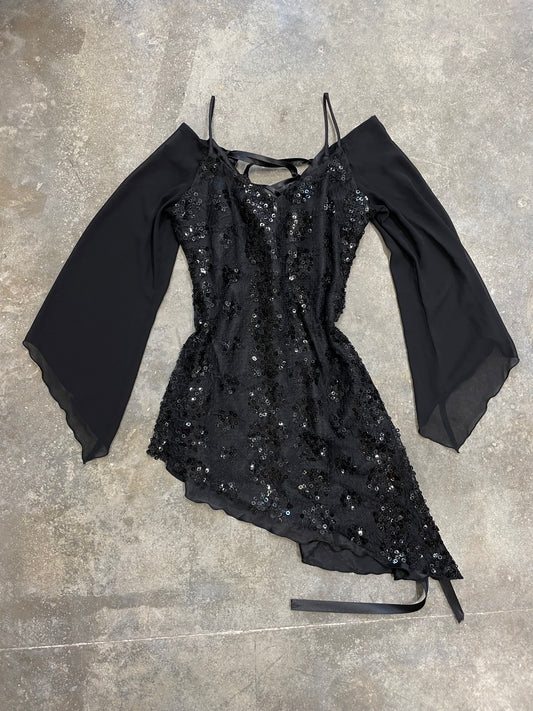 Asymmetrical Sequins Dress