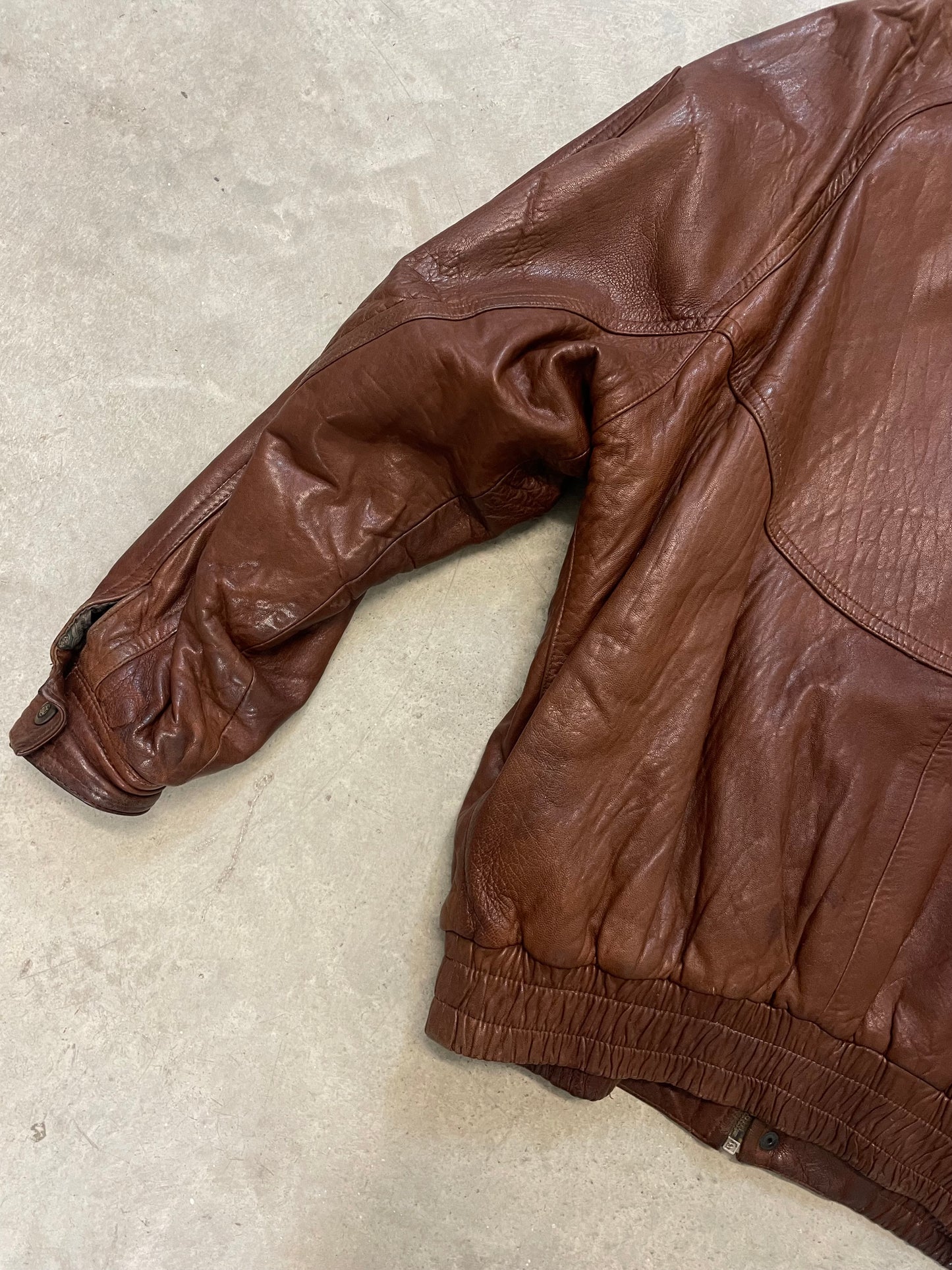Natural Leather Vintage Bomber