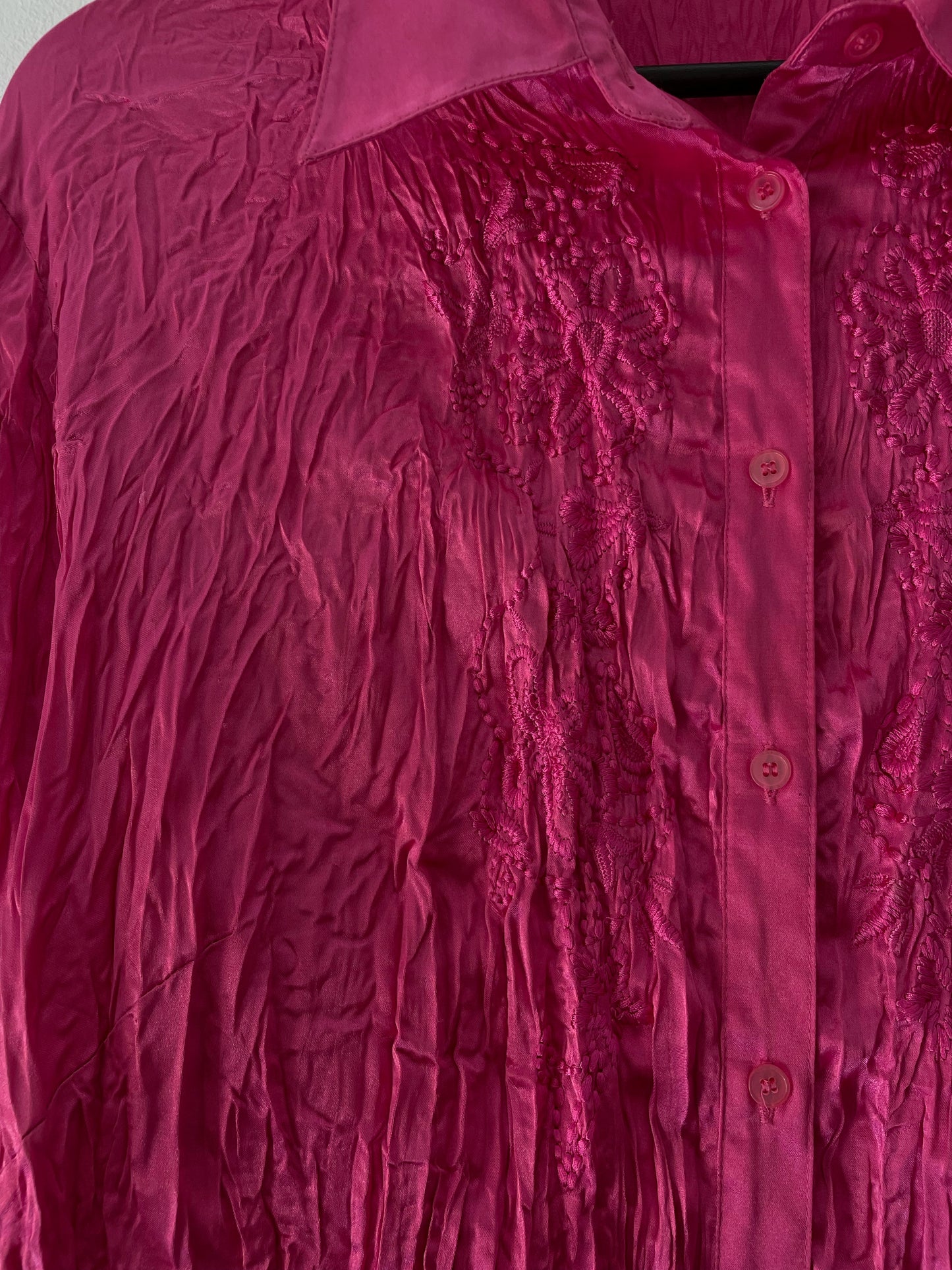 Pink Satin Shirt