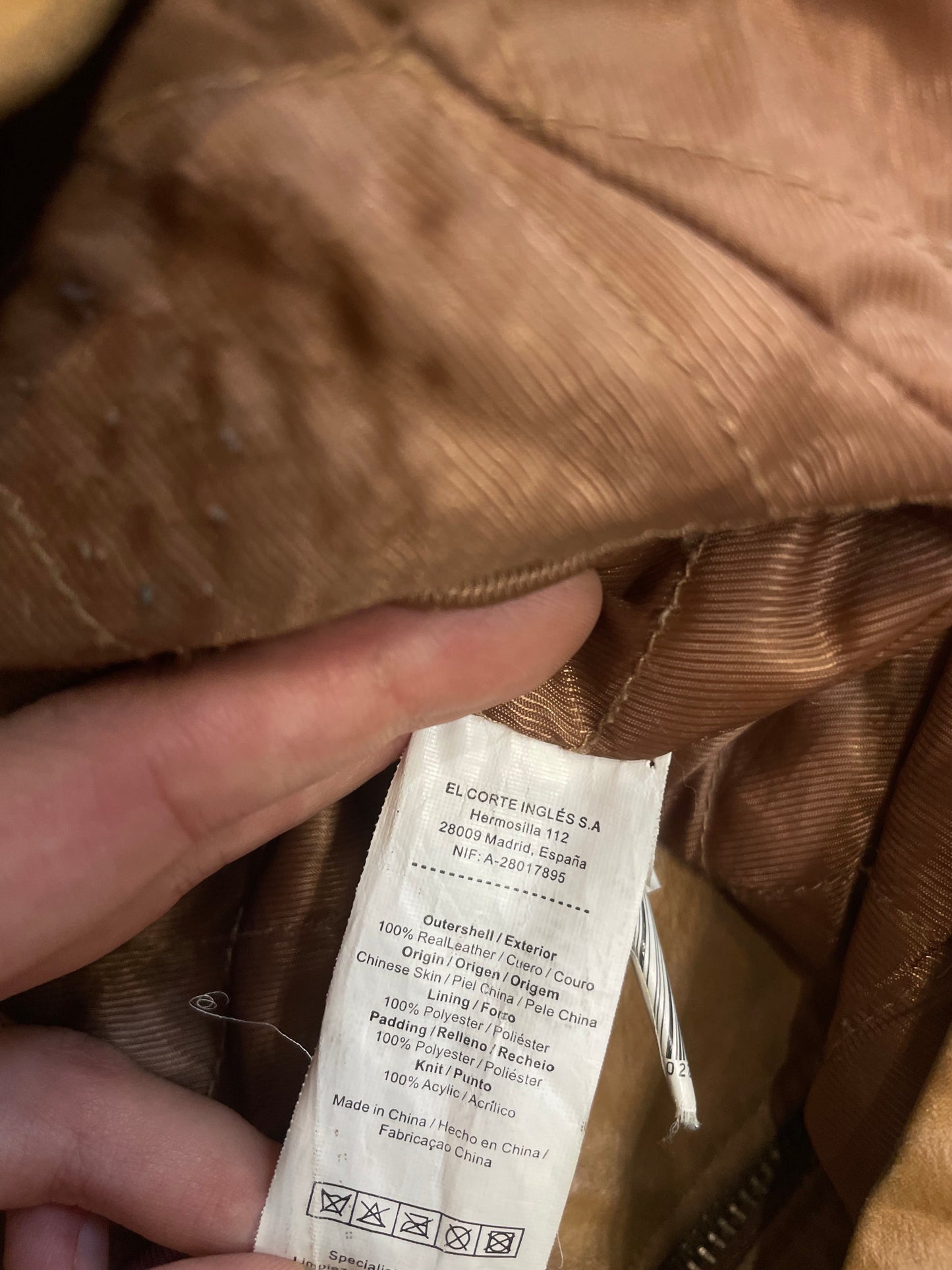 Natural Leather Jacket With Belt