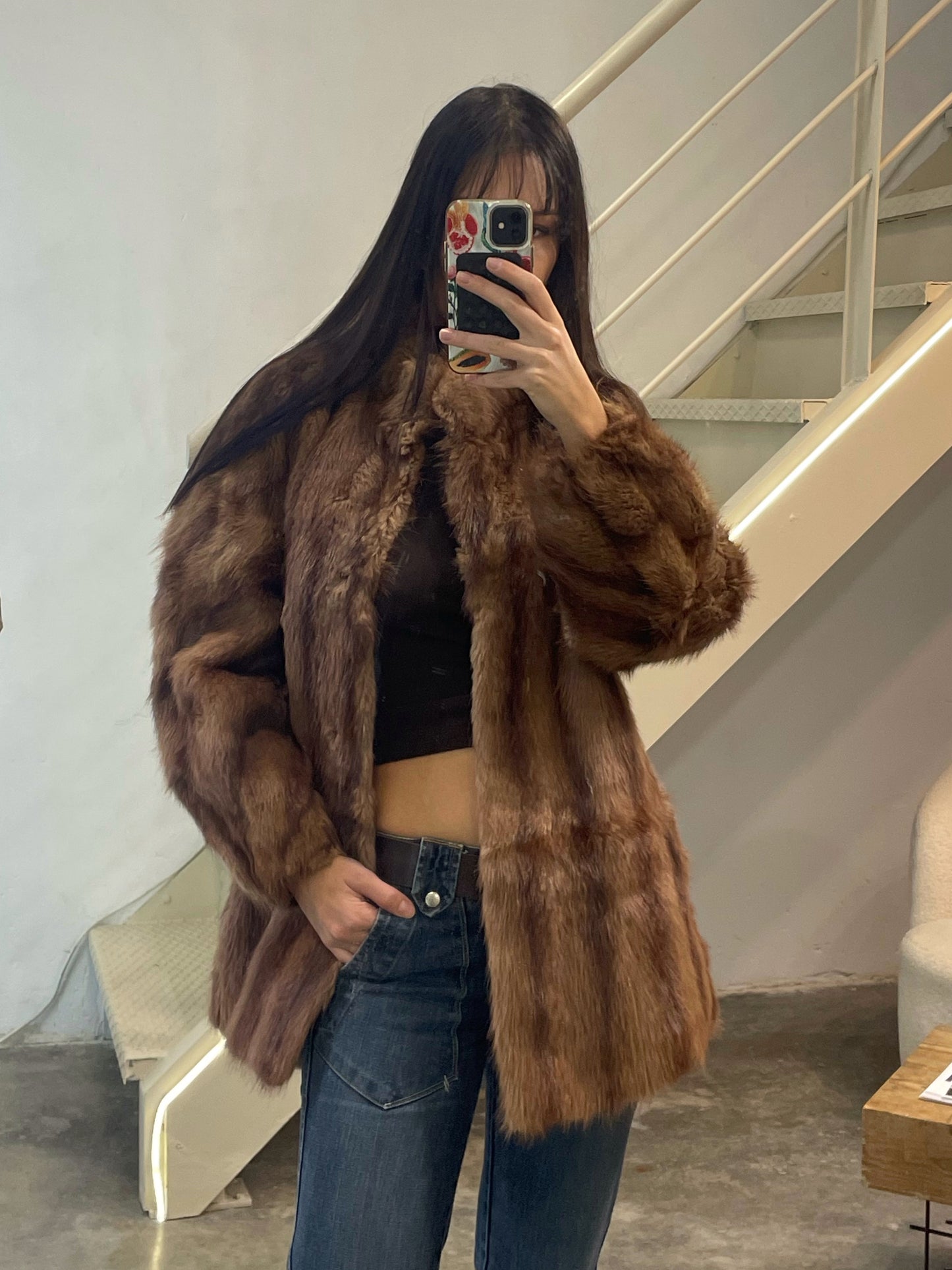 Vintage Natural Fur Coat
