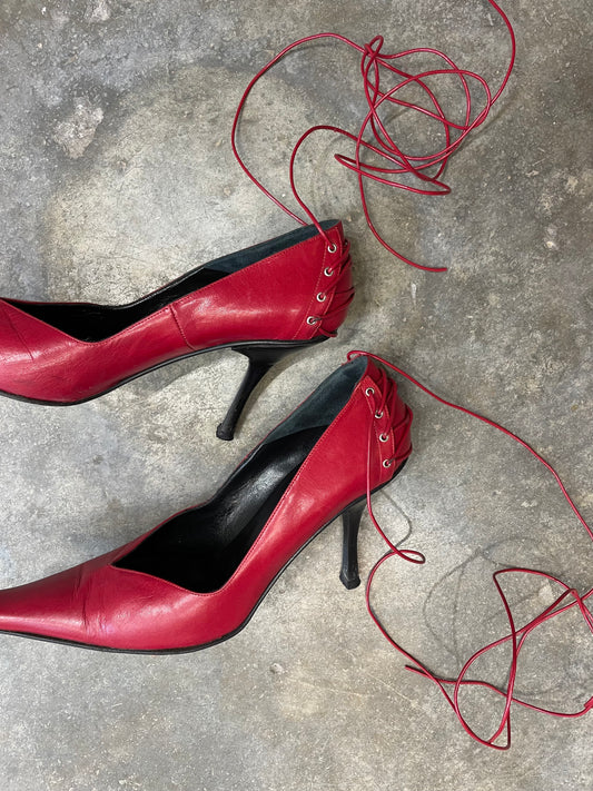 Lace-Up Stiletto Heels