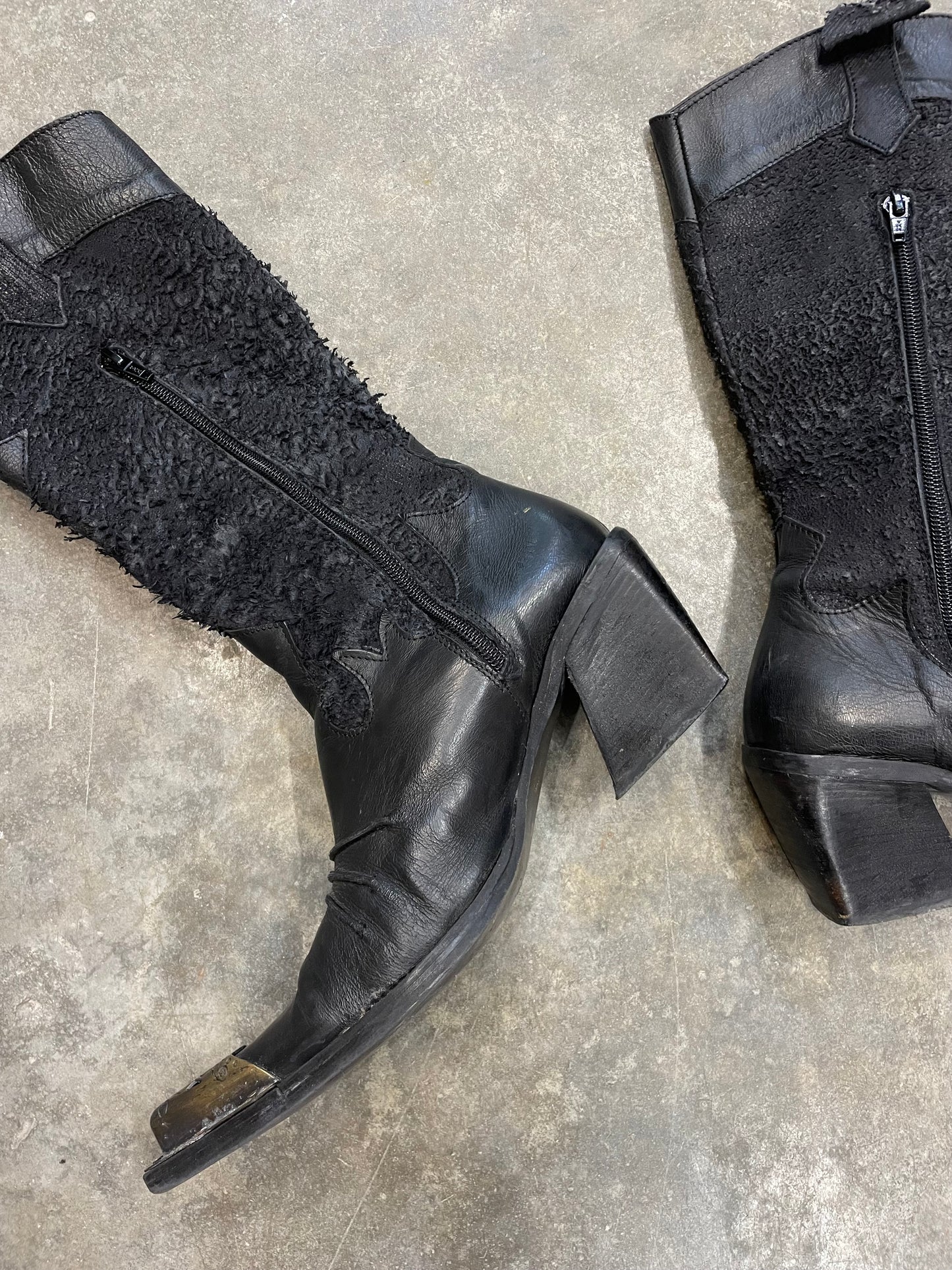 Cowboy Boots With Metal Toe Caps