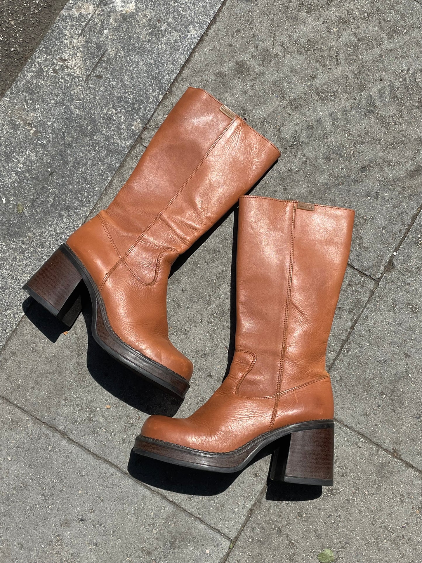 Chunky Heel Platform 70’s Style Boots