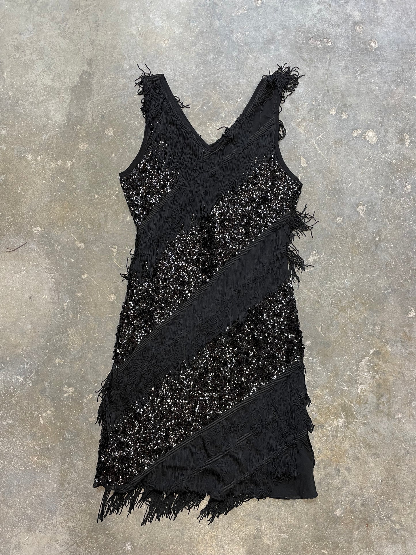Fringe Sequin Mini Dress