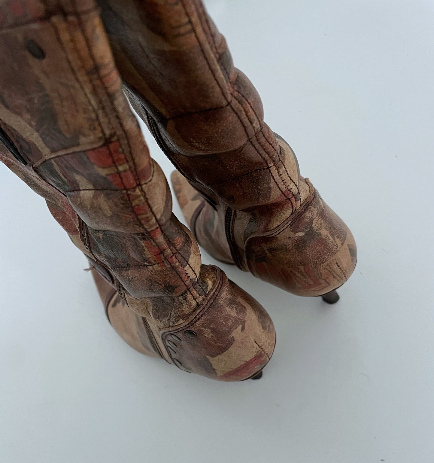 Vintage Natural Leather Boots