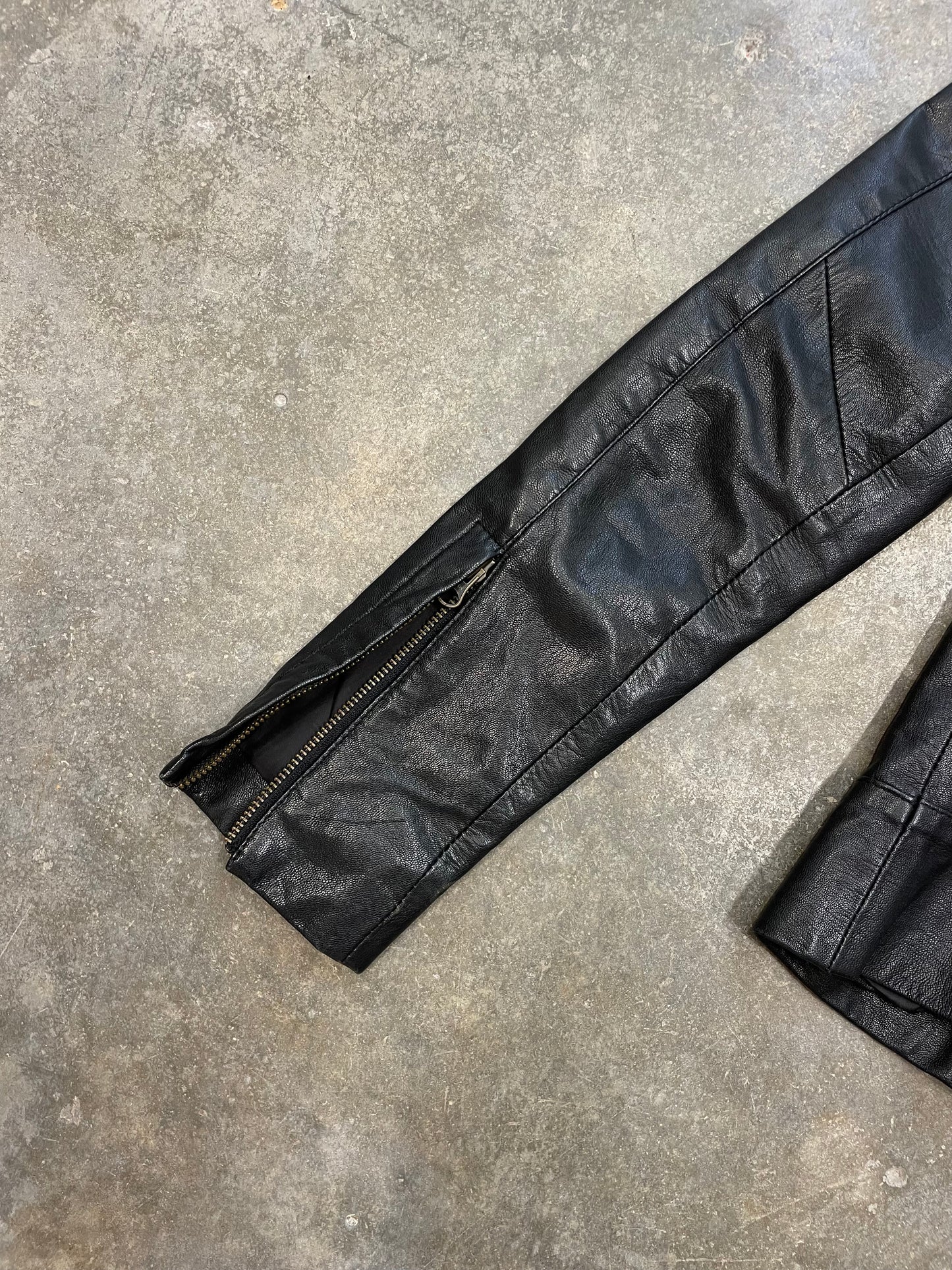 Natural Leather Fitted Jacket