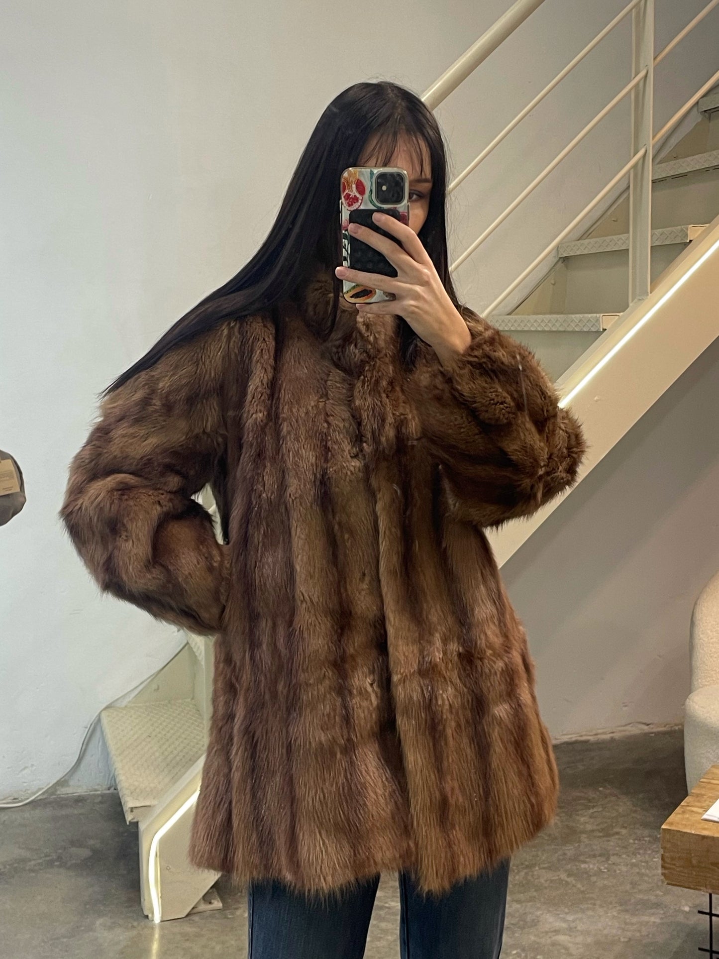 Vintage Natural Fur Coat
