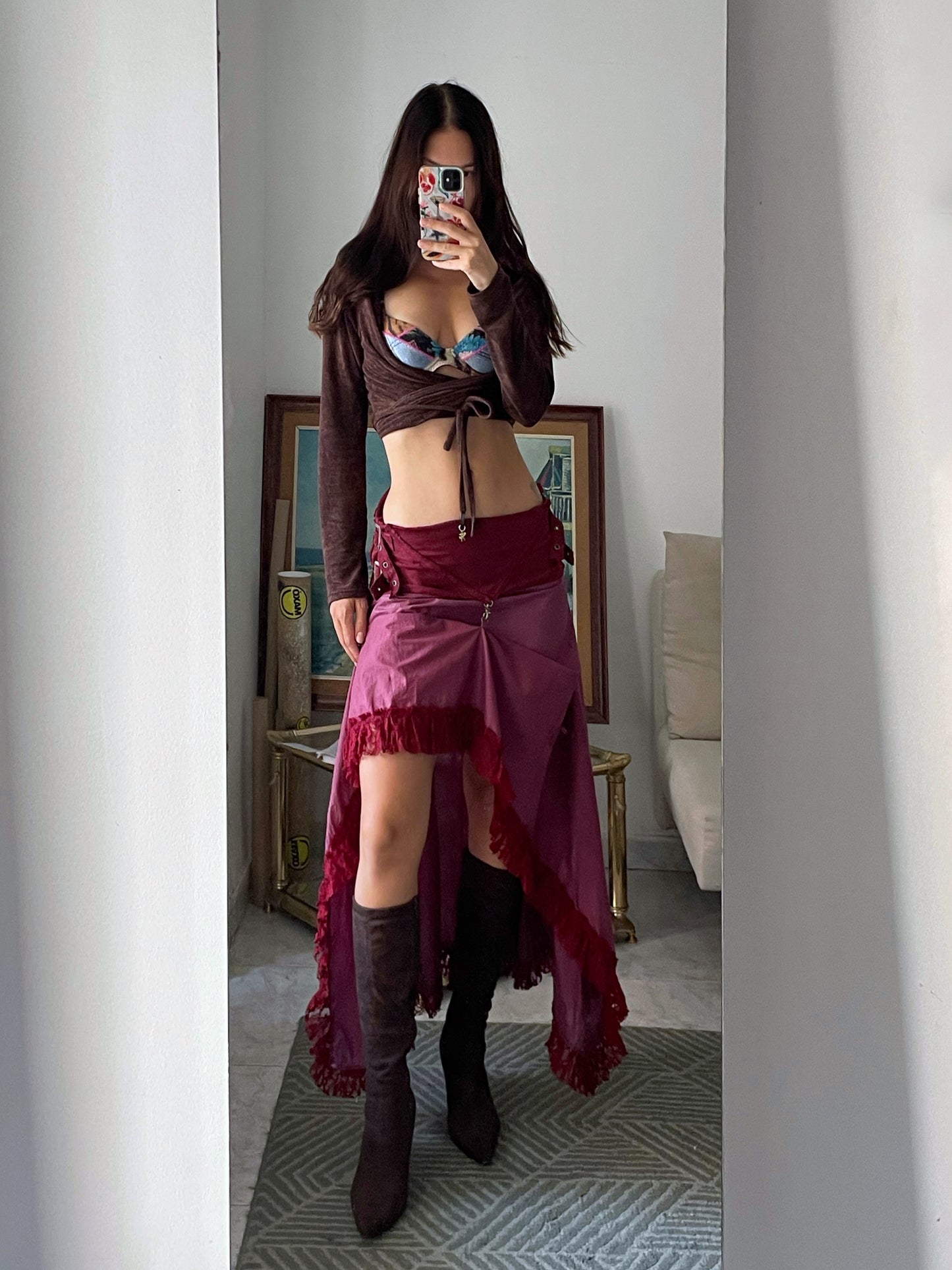 Asymmetrical Lace Skirt