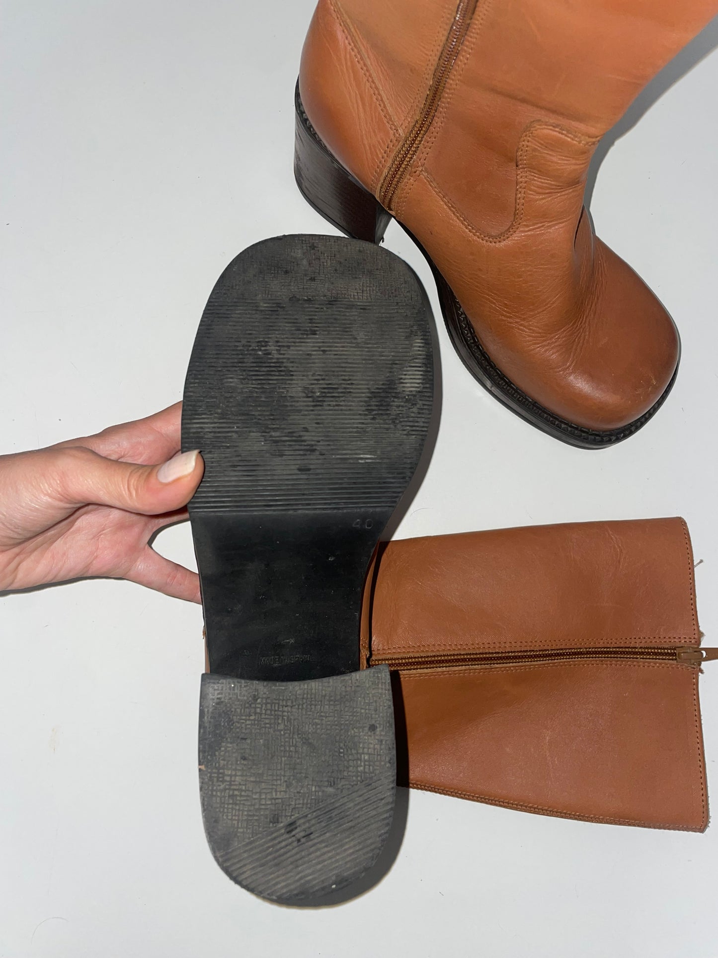 Chunky Heel Platform 70’s Style Boots