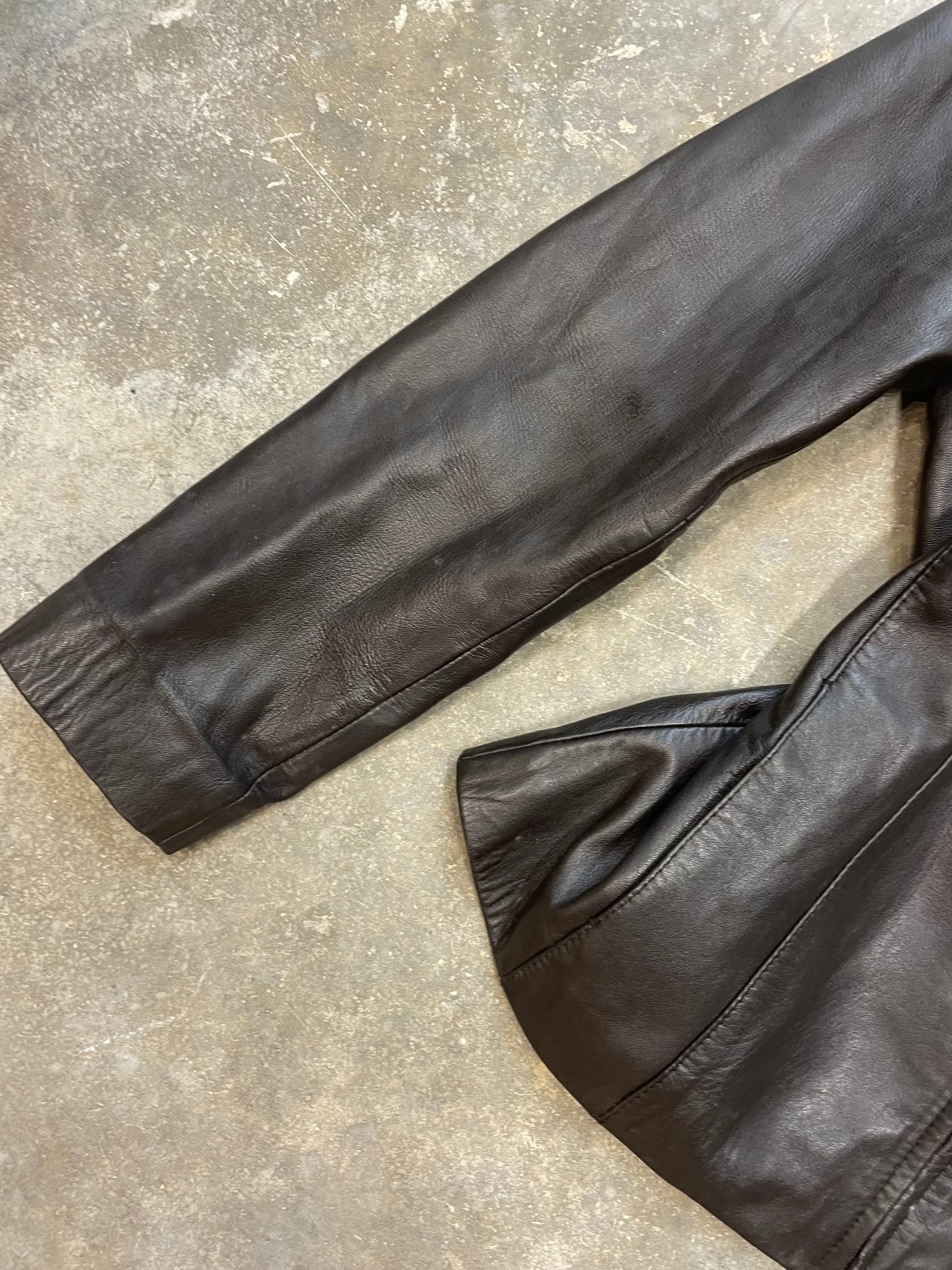 Leather Jacket With a Fur Collar