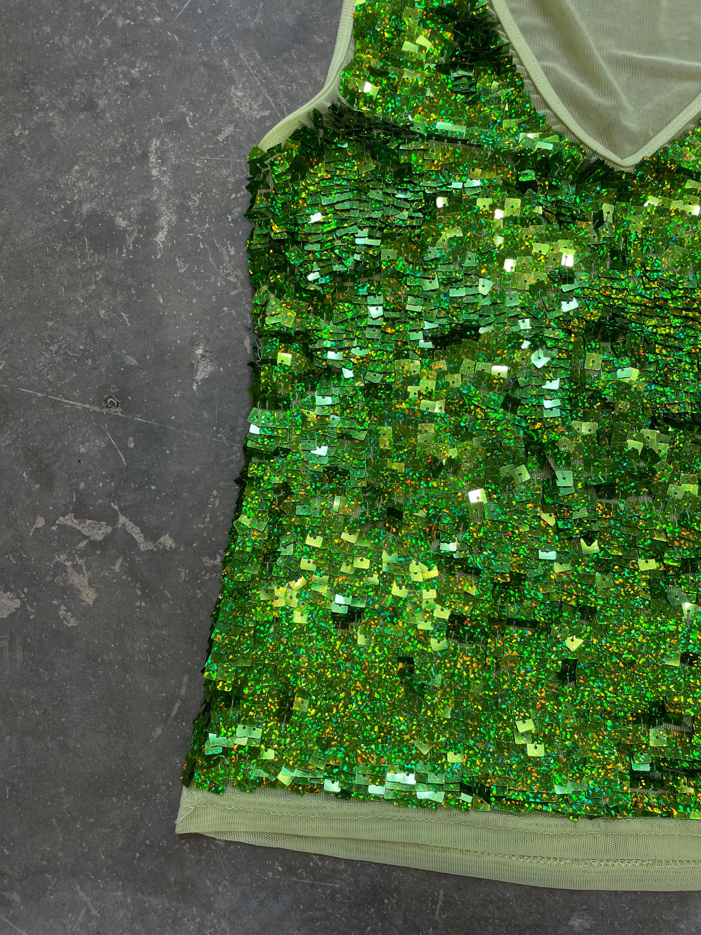 Mesh Top With Sequins