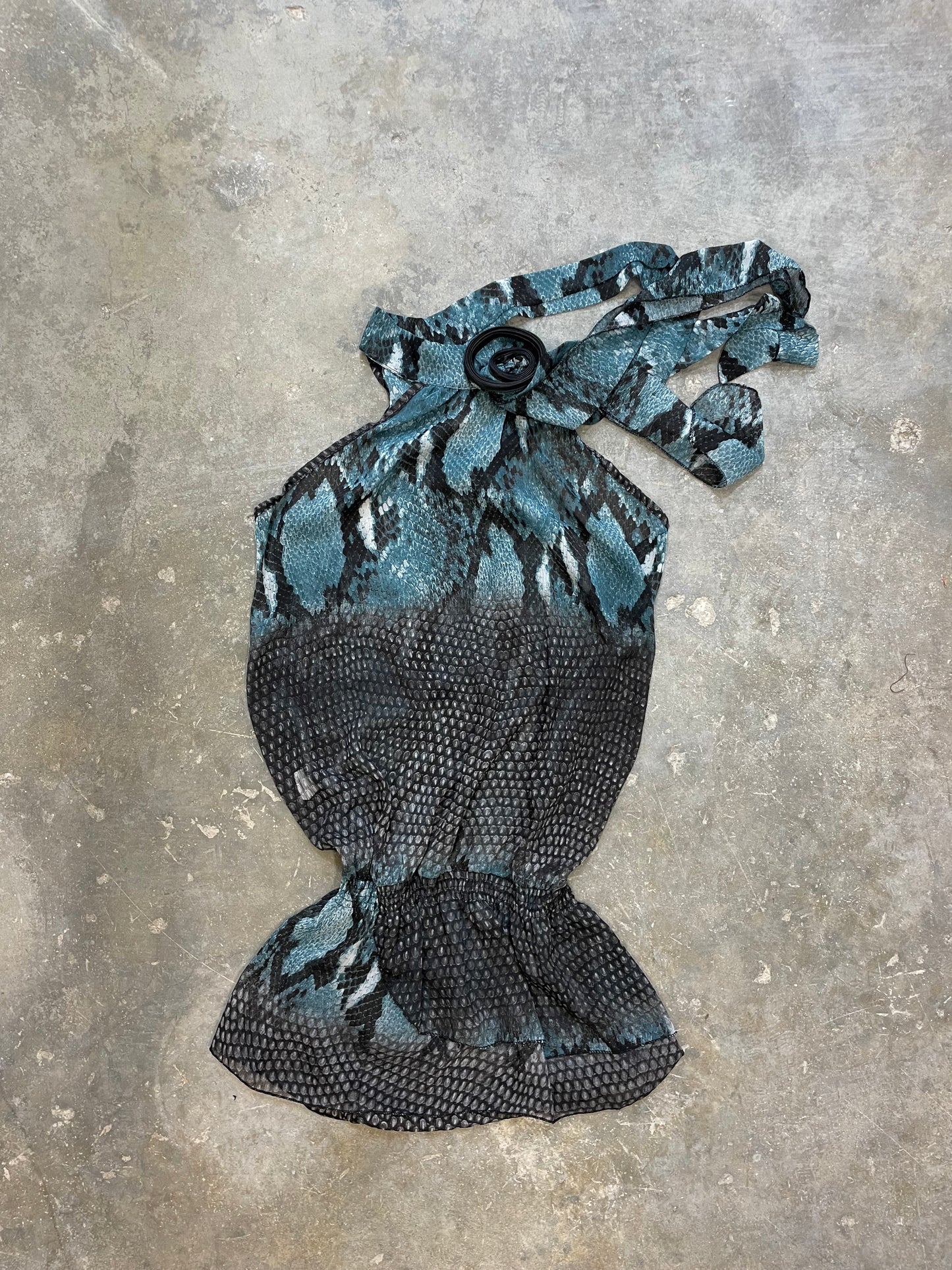 Snakeskin Patent Dress