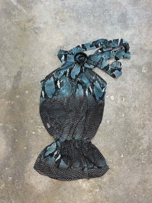 Snakeskin Patent Dress