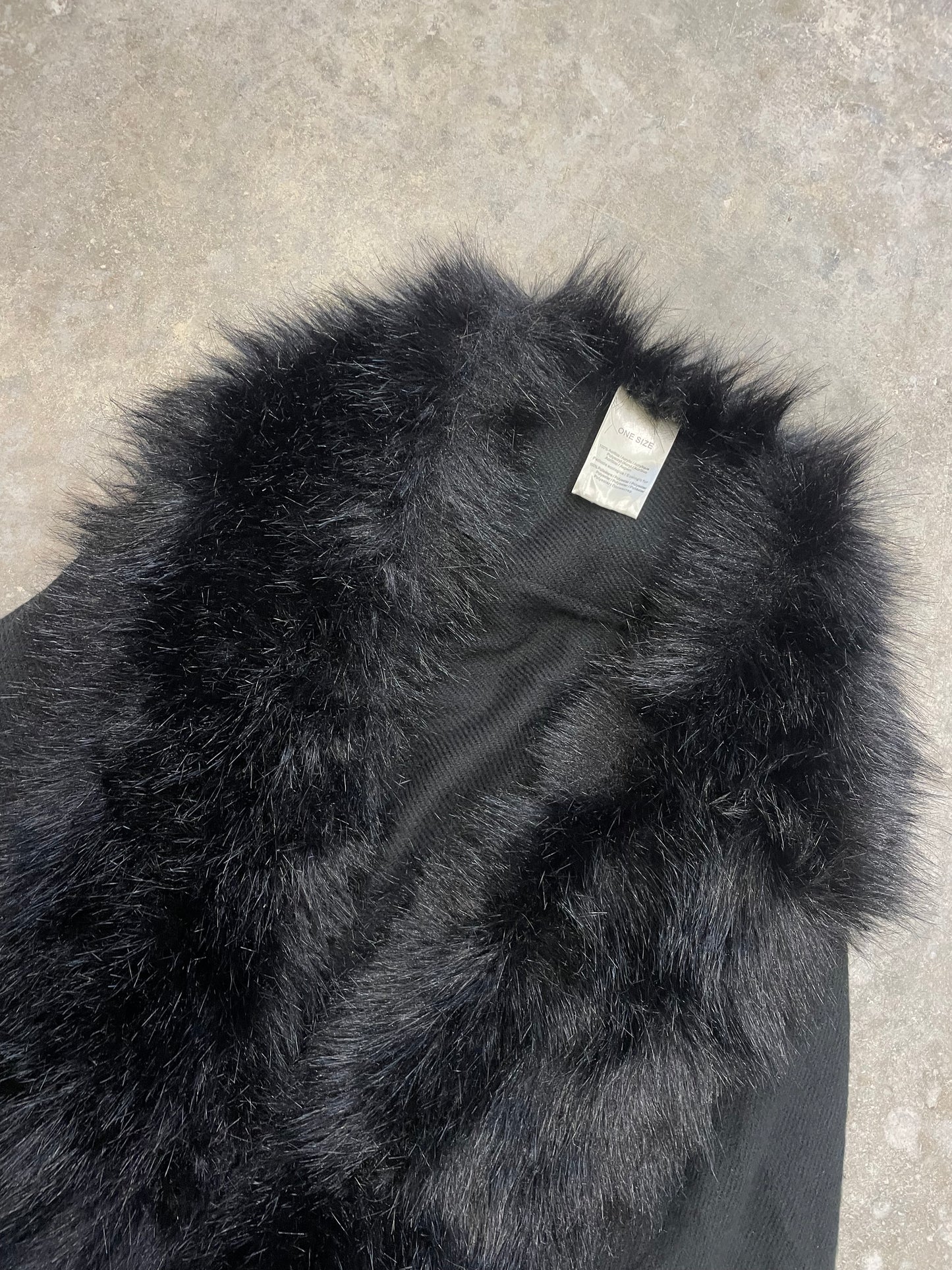 Poncho With a Faux Fur Collar