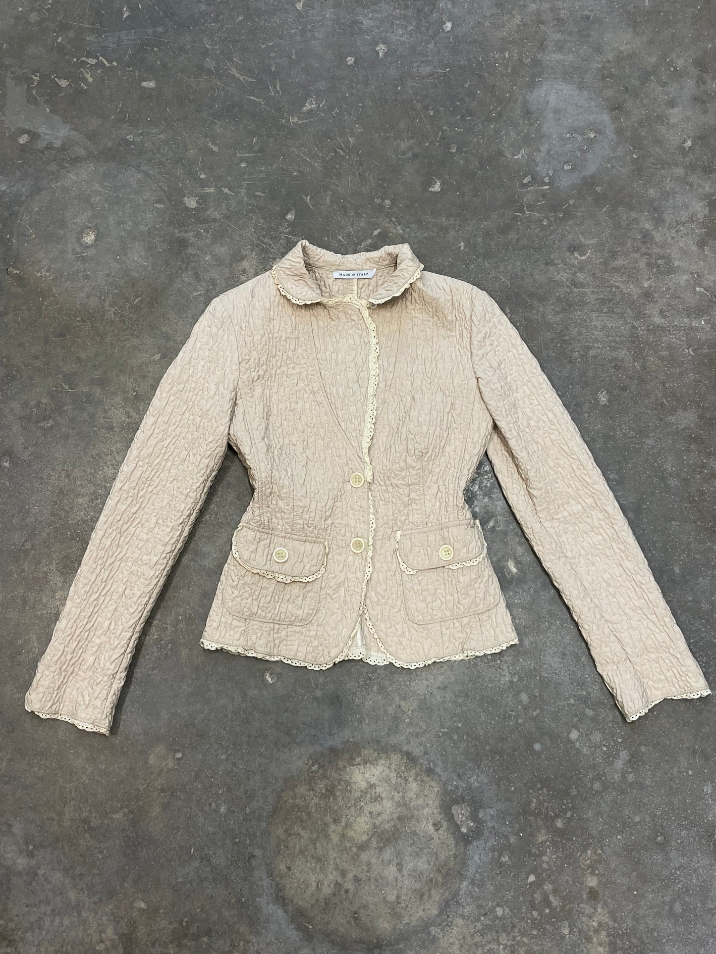 Textured Blouse-Style Jacket