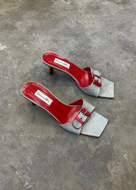 Denim Mules