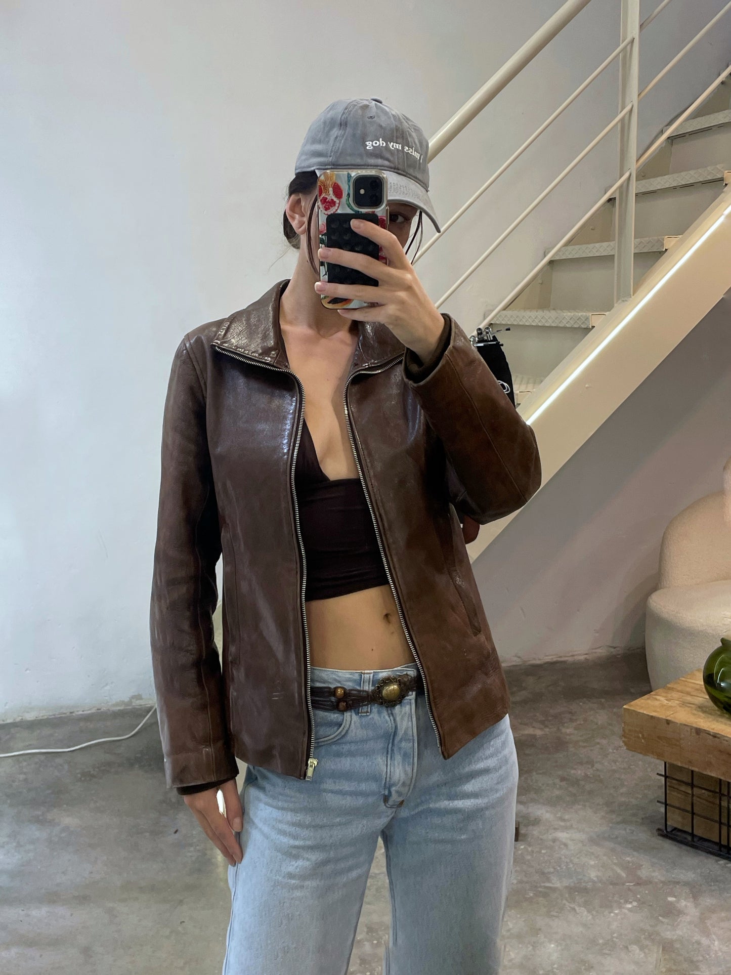 Vintage Natural Leather Jacket